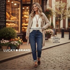 Lucky Brand fringe boho waterfall draped cardigan *shop@iamwarrior